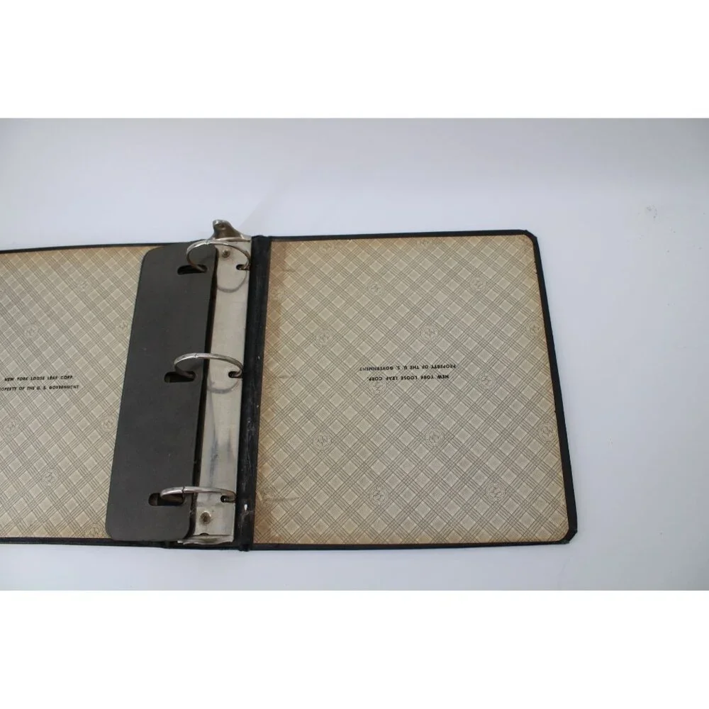 Vintage Black 3 Ring Binder US Government 93842
